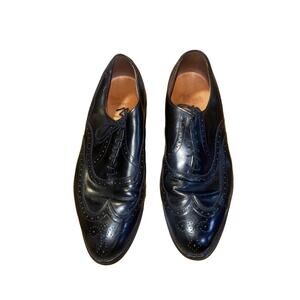 Allen Edmonds Leather Chester Wing tip Oxford Dress Shoe 9.5 Black